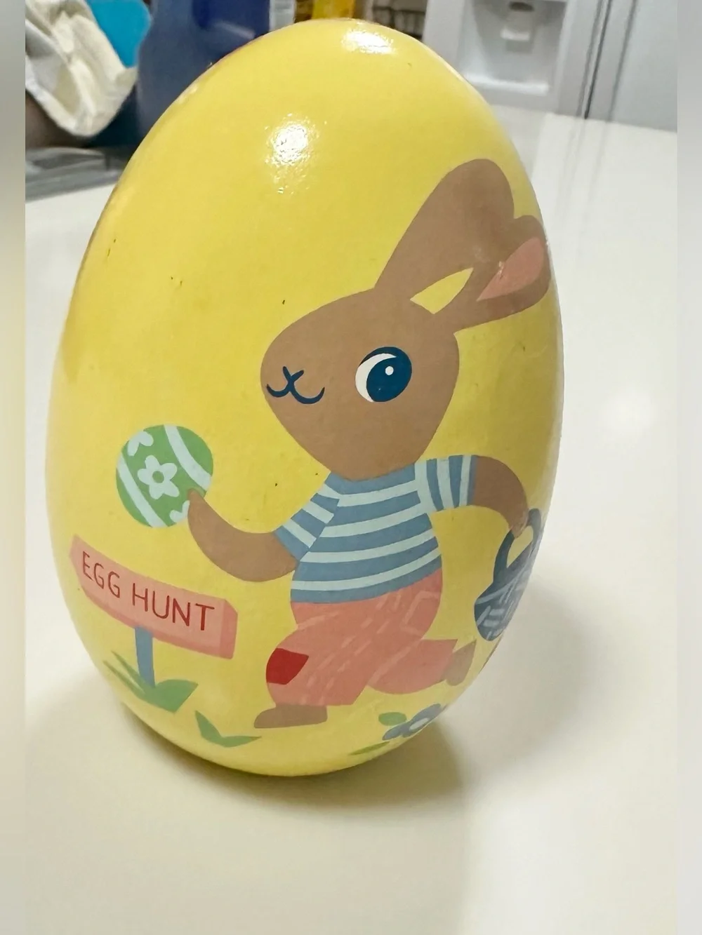 Target Spritz Reversible Bunny Decorative Easter Egg Yellow Plaid 2020